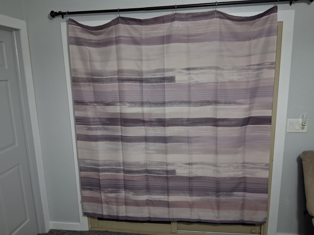 Purple Gray Horizontal Shower Curtain